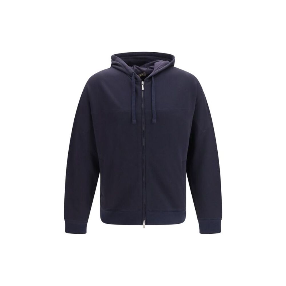 Loro Piana Men Neem Cotton And Cashmere Bomber Hoodie